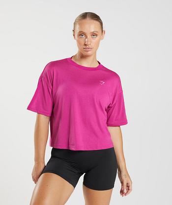 Corp Tops Gymshark Gs Power Midi Mujer Rosas | CO 2481MQZ